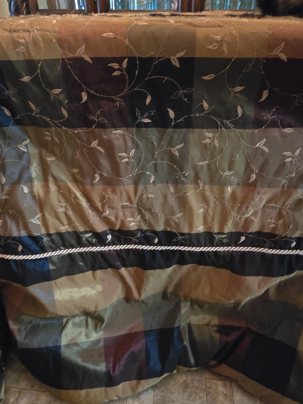 Striped Multi-Color Embroidered Comfortor